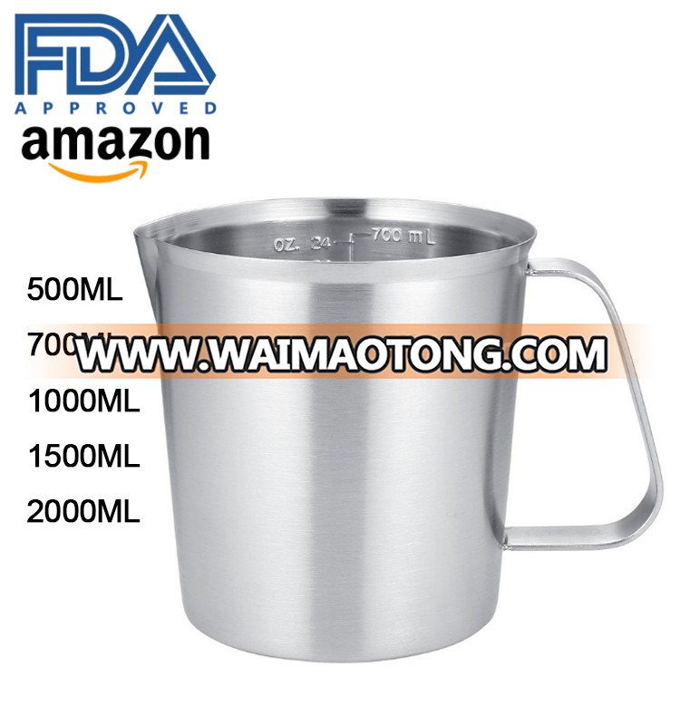 Stainless Steel Milk Frothing Pitcher Measuring Cup