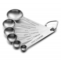 Promotion Best Amazon Choice China Waimaotong Premium Set of 6 Mini Portable 18/8 Stainless Steel Measuring Spoons Set