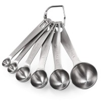 6pcs stainless steel kitchen cooking measuring spoons