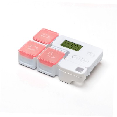 TE01B Tetris  3 Time Dayil Portable Smart Automatic Pill Box Organizer Small Plastic Pocket Medicine Case With Timer Pillbox