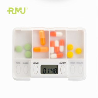 TP01B Smart Pill Box Reminder Timer Mini Electronic Automatic Counter Capsule Holder 7 Day Travel Pill Organizer Case