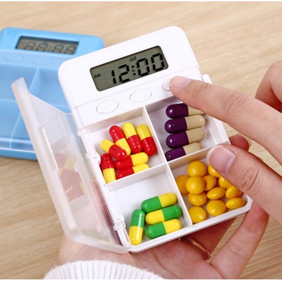 TP07A 4 Case Pill Organizer Capsule Holder Smart Electronic Pill Box