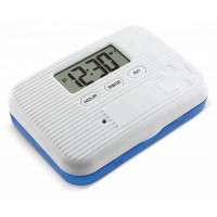 J&R New Design Package Portable Smart Digital LCD Medicine Reminder Box Plastic 6 Girds Alarm Pill Box Vibration Timer