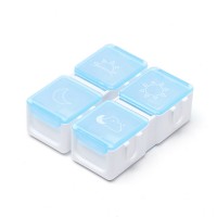 TE05B Tetris Daily 4 Times For 1 Day Food Grade Plastic Compartment Medicinies Storage Pill Box Mini Travel Medication Case