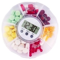 J&R Multifunction Medical Reminder Five Setting Alarms Timer Automatic Mini Alarm Seven Pill Boxes Timer