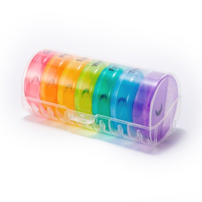 TS14B  Transparent outer Box for 1 Week 14 Plastic Supplement Capsule Case 7 Day Am/Pm Pill Box Organizer Medicines Storage Box